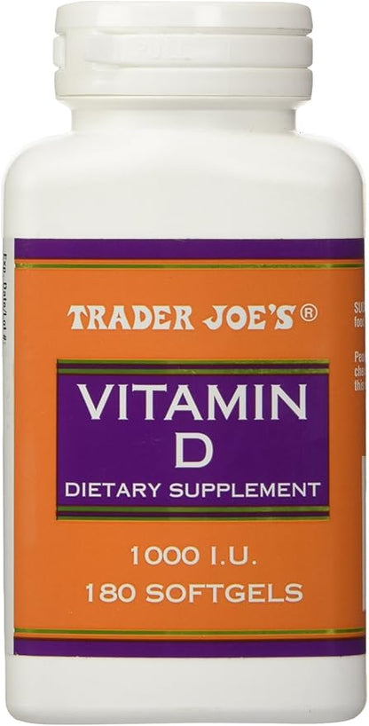 Trader Joe's Vitamin D-3 1000iu, 180softgels