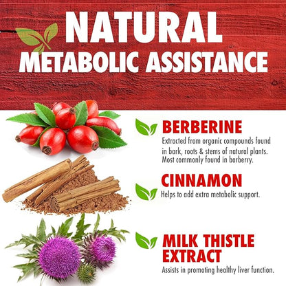 Dr. Emil Berberine 500mg Capsules - Berberine Supplement with Cinnamon, MTC Oil & Milk Thistle - Berberine HCL Made in The USA, 30-Day Supply