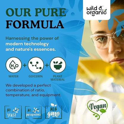 Wild & Organic Adrenal Support Drops for Positive Outlook - Natural Adrenal Support Supplements for Women and Men - Vegan, No Sugar & Alcohol - 2-Month Supply - 4 fl oz