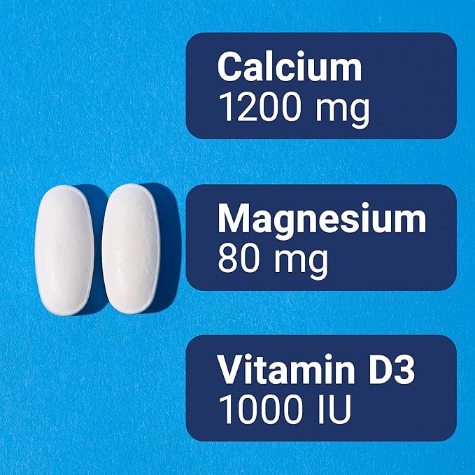 U.S. Doctors' Clinical 1200mg Calcium Citrate & Carbonate Complex with Magnesium & Vitamin D3 - Calcium Supplement for Bone Strength, Muscles & Nerves - Vegan, Non-GMO - 120 Tablets - 2-Month Supply