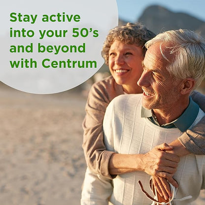 Centrum Silver Multivitamin for Adults 50 Plus, Multivitamin/Multimineral Supplement, Vitamin D3, B Vitamins, Gluten Free, Non-GMO Ingredients, Supports Memory and Cognition in Older Adults - 220 Ct