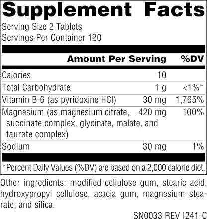 Source Naturals Ultra-Mag High-Efficiency Magnesium Complex - Maintains Muscle & Nerve Function - 240 Tablets