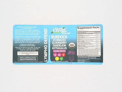 Organic Lymphatic Drainage Drops Supplement with Burdock Root Echinacea Elderberry Dandelion Astragalus Milk Thistle Sea Moss Red Clover Lymphatic Cleanse Immune Support Marigold Drop By Clean Nutra-5