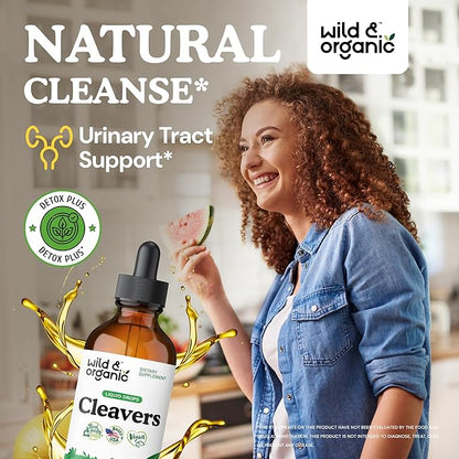 Wild & Organic Cleavers Tincture 4 fl oz & Milk Thistle Tincture 4 fl oz