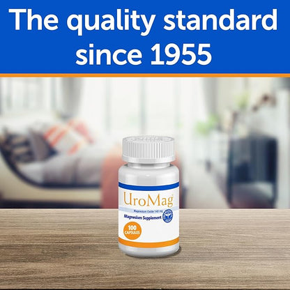 Uro-Mag Magnesium Supplement, Magnesium Oxide Dietary Mineral Supplement, 100 Count