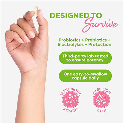 Probulin Women’s Probiotics, Daily Vaginal, Gut and Immune Health Supplement Capsules, 20 Billion CFU, 12 Probiotic Strains, Vegan, 30 Count Bottle