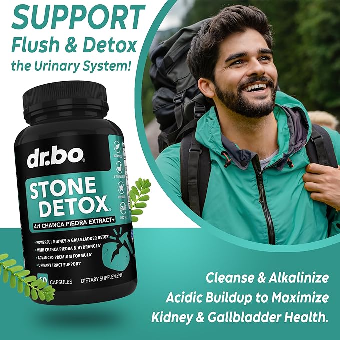 Liver Cleanse & Stone Detox Support Supplement - Liver Kidney Cleanse Detox, Gallbladder Formula - Stone Breaker Chanca Piedra, Natural Gallstones Kidney Stones Dissolver Supplements
