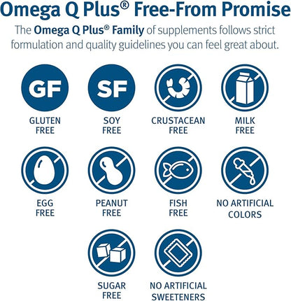 Dr. Sinatra Omega Q Plus– Omega-3 and CoQ10 Supplement Delivers Everyday Heart Health Support with 50 mg of CoQ10 and Provides Antioxidant Power (60 softgels)