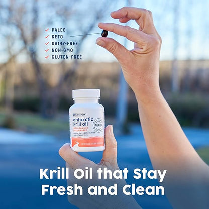 NativePath: Antarctic Krill Oil - Wild-Caught Krill Omega-3 Fatty Acids with EPA and DHA - 30-Day Supply - Supports Your Joint, Heart, Brain and Immunity - Pure Formula, No Fishy Taste