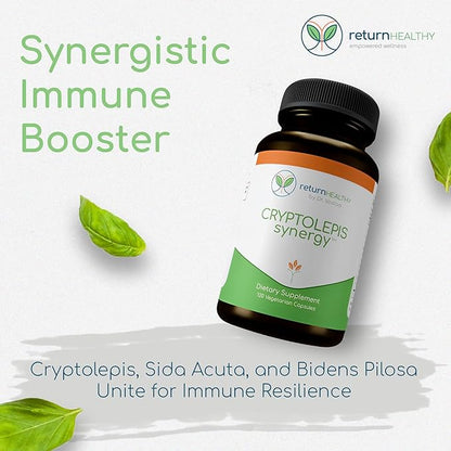 Cryptolepis Synergy, Immune Support Vitamins, Immune System Booster for Adults, Liver, Lymphatic, & Immune Support Supplement, Supports Lyme & Natural Parasite Defense, 120 Capsules