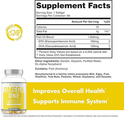 NutraOne Complete Superfoods Greens & Reds Blend - Vitality Vitamin Powder and Mineral Supplement - OmegaOne Omega-3 Fish Oil Supplement - Get Healthy Bundle