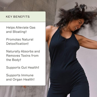 Coconut Charcoal Capsules from The Myers Way Protocol - Natural Activated Charcoal, Gas Reliever & Support for Affects of Mold/Toxins - Dietary Supplement 60 Capsules, 30 Servings - Dr. Amy Myers