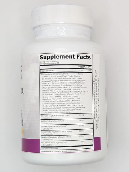 Clean Nutraceuticals Milk Thistle NAC Chanca Piedra Beet Root Artichoke Dandelion Root - Liver Cleanse Detox & Repair Supplement Plus TUDCA Choline & Ginger - 5Pack