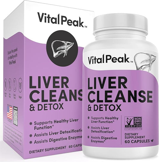 Liver Cleanse Detox & Repair - Liver Health Support Supplement - with Milk Thistle, Berberine, Beet Root Powder, Turmeric, Ginger, Dandelion Root, Artichoke, Grape Seed Extract & More - 60 Capsules