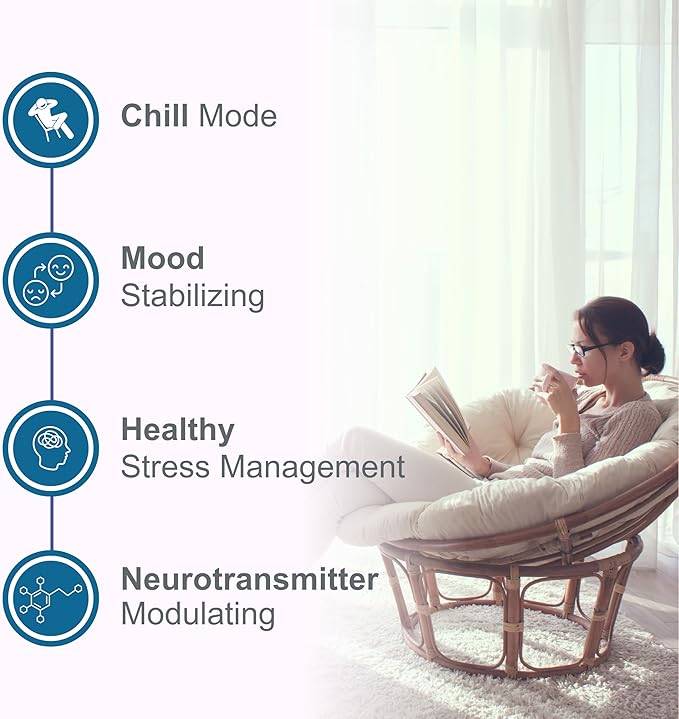 Life Happns Chillax, Calm Support Supplement, L Theanine, Magnesium, GABA and Saffron Supplements for Relaxation, Natural Mood Health Support for Adults, Calming and Relaxing, 60 Capsules