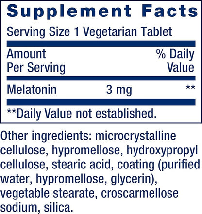 Life Extension Melatonin 6 Hour Timed Release 3 mg - For Circadian Rhythm & Immune Function, Cellular and DNA Health - Sleep Supplement - Non-GMO, Gluten-Free - Vegetarian Tablets, 60 Count
