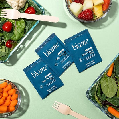 Daily Prebiotic Fiber Travel Packs 20 Servings - Fiber Supplement Powder for Digestive Health & Gut Health - Fiber Powder Unflavored Prebiotics, Non-GMO Dietary Fiber Gluten & Sugar Free Soluble Fiber