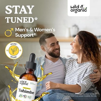 Wild & Organic Yohimbe Tincture 2 fl oz & Pine Pollen Tincture 2 fl oz