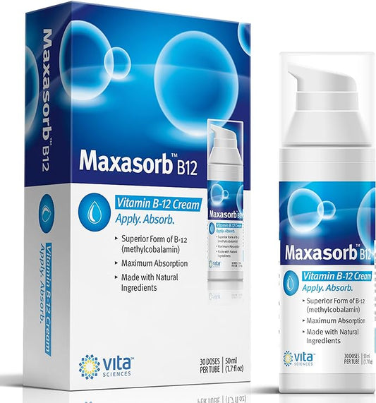 Vitamin B12 Cream Methyl B-12, Methylcobalamin B12 1000 mcg Energy, Health & Vibrant Skin, Powerful Topical B12 Skin Cream - Helps with Eczema & Psoriasis.Energy Like B12 Patch