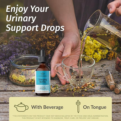 HERBAMAMA Herbal Liquid Drops Kit - Bundle of Stinging Nettle 2 fl oz & Turmeric Curcumin Tincture 4 fl oz - Vegan, Non-GMO, Sugar & Alcohol-Free - 2 Pack