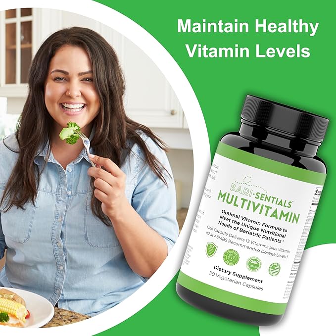 R-Kane Barisentials Bariatric Multivitamins Supplement- Post Bariatric Support for Gastric Bypass, Sleeve Gastroectomy, DS- Essential Daily Nutrition- 30 Vegetarian Capsules
