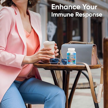 Zenrenu Immune Boosting for Adults - 10 in 1 Immunity Support Supplement with Quercetin, Bromelain, NAC, Elderberry, Vitamin C & D3 for Immune Defense & Antioxidant - Easy to Absorb Capsules