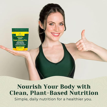 BIOGENESIS Australian Organic SuperGreens Plus Chlorella, Barley Grass, Wheat Grass, Marine Plant Minerals Australia, Tablets (200 mg) (1000 Count)