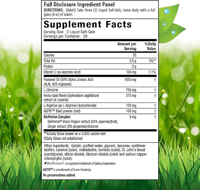 Irwin Naturals L-Citrulline + L-Arginine - 60 Liquid Soft-Gels - Booster for Men with Beet Root - Supports Blood Flow