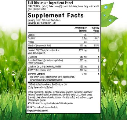 Irwin Naturals L-Citrulline + L-Arginine - 60 Liquid Soft-Gels - Booster for Men with Beet Root - Supports Blood Flow