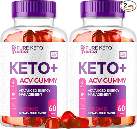 (2 Pack) Pure Keto Essence Keto ACV Gummies, Pure Keto ACV Gummies, Pure Keto Essence Gummies, Pure Keto Essence ACV, Pure Keto Gummies, Pure Keto Essence ACV Gummy, 120 Gummies for 2 Months