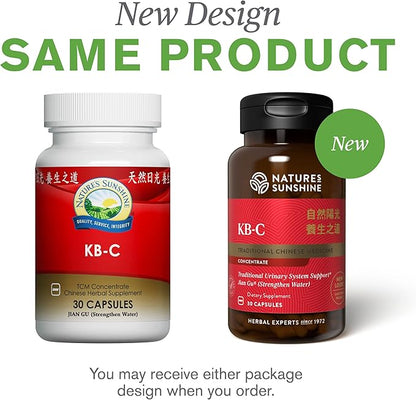 Nature's Sunshine KB-C, Chinese TCM Concentrate, 30 Capsules | Strengthens the Urinary System, Supports the Structural System, and May Help the Body Restore Energy