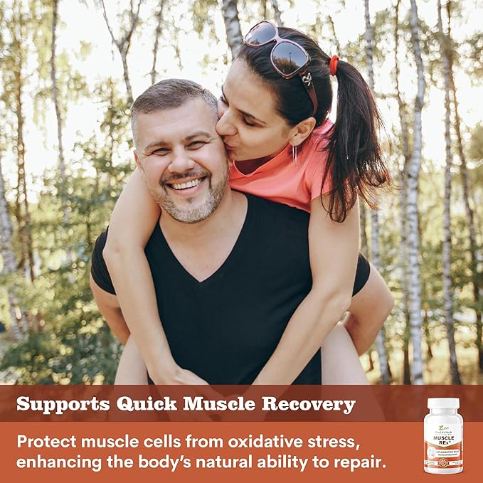Muscle REx - Joint, Muscle & Nerve Support - Relax Aches & Chronic Discomfort Plant-Based Supplement (60 Capsules)