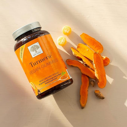 NEW NORDIC Turmeric Curcumin Gummies, Sugar Free, 300 mg Turmeric Supplement for Men and Women, Supports Normally Functioning Joints, Knees, Shoulders, Mango Orange, 60 Count