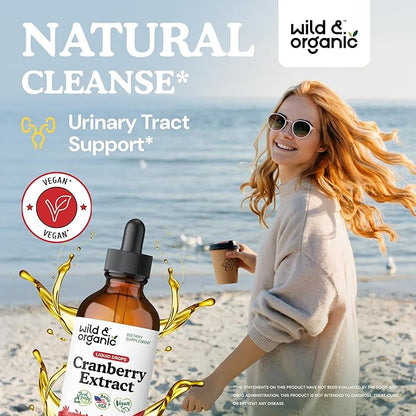 Wild & Organic Cranberry Extract Tincture 4 fl oz & Cryptolepis Root Tincture 4 fl oz