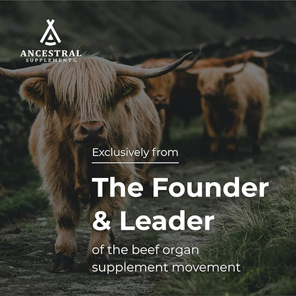 Ancestral Supplements Grass Fed Beef Intestines with Stomach (Tripe), 3000mg, Digestion Supplement Supports Acid Reflux and Gut, Intestine and Digestive Health, Non GMO, 180 Capsules