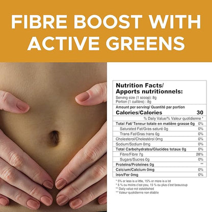 Fibre Boost Prebiotic + Probiotic - Organic - Enzyme & Vitamin Production - Supports Bowel Regularity - Digestive Health - Unflavoured - Gluten Free - Sugar Free - 320g/40 Servings
