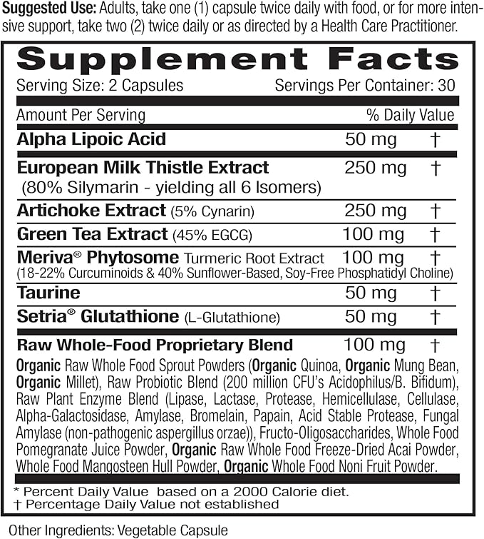 EMERALD LABS Liver Health - Liver Support Supplement with European Milk Thistle Extract - Supports Healthy Immune System, Energy Levels & Gallbladder* - 60 Vegetable Capsules (30-Day Supply)