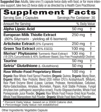 EMERALD LABS Liver Health - Liver Support Supplement with European Milk Thistle Extract - Supports Healthy Immune System, Energy Levels & Gallbladder* - 60 Vegetable Capsules (30-Day Supply)