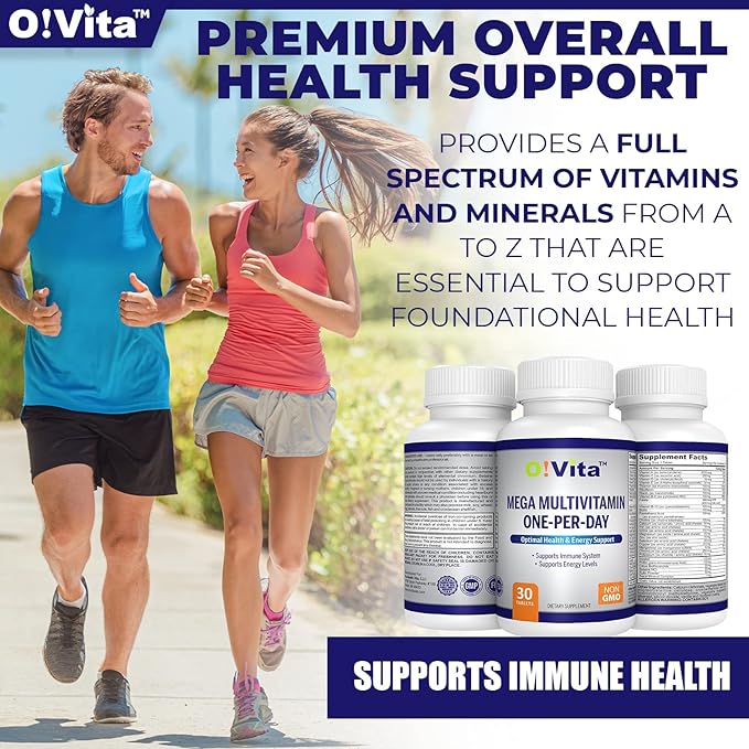 Mega Multivitamin One-per-Day, Supports Immune System, foundational Health, Full Spectrum of Vitamins and Minerals, and Much More ...30-Day Supply (30 Non-GMO Tablets)