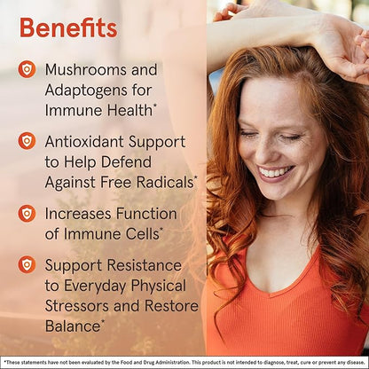 Jarrow Formulas Immune Optimizer with Cordyceps, Reishi, Lion’s Mane, Shiitake, King Trumpet, and Turkey Tail Mushrooms, Dietary Supplement with Andrographis Extract, 90 Veggie Capsules, 30 Day Supply