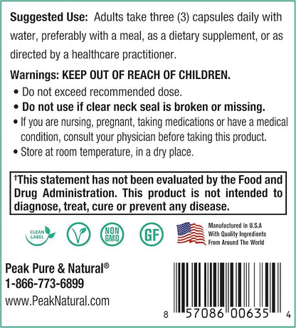 Peak Prostate Support - Natural Prostate Supplements for Men with Saw Palmetto, Beta-Sitosterol, Lycopene and 7 Targeted Nutrients - Promotes Prostate Health and Urinary Tract Health (90 Capsules)