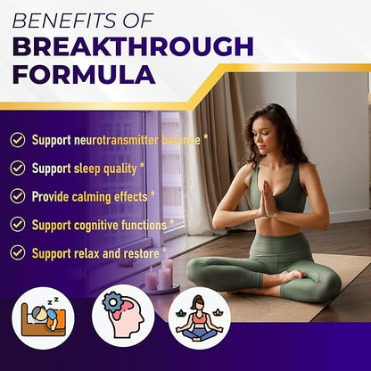 GriMed GABA 16,280mg - X15 Power with 5-HTP, L-Theanine, Magnesium, Ashwagandha - Relax & Restore, Support Sleep Well - Made in USA (150 Count (Pack of 1))