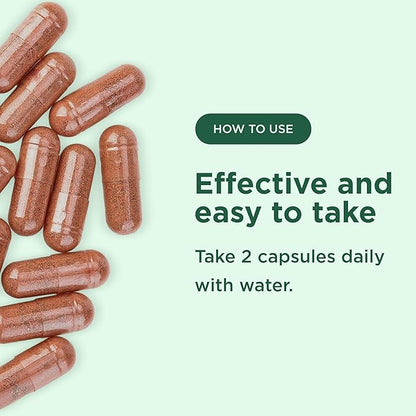 100% Natural Red Yeast Rice 1200 mg with CoQ10 100 mg, 2 in 1, Maintain Healthy Cholesterol Levels - 120 Veggie Capsules