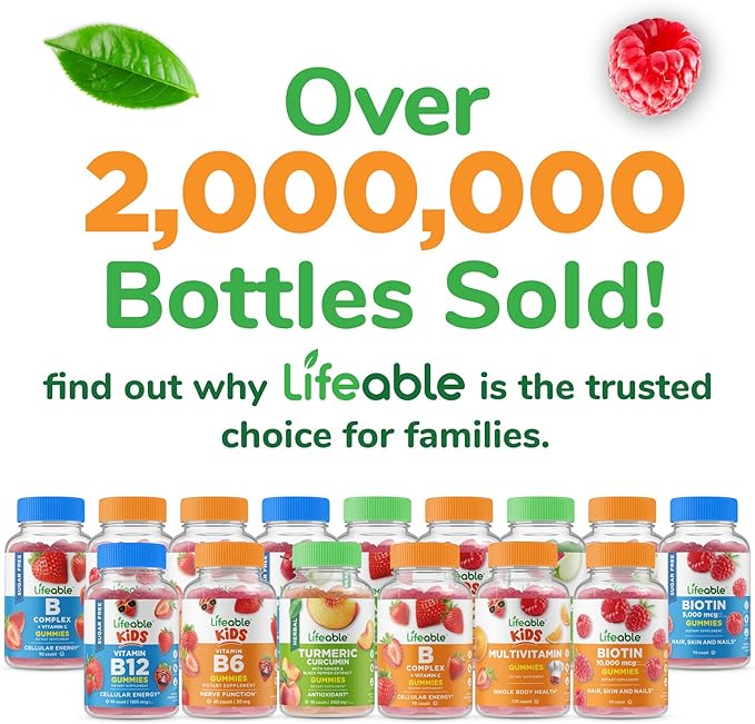 Lifeable Magnesium Gummies for Adults | 900mg Magnesium Citrate Gummies | Vegan Magnesium | for Men and Women | 90 Count