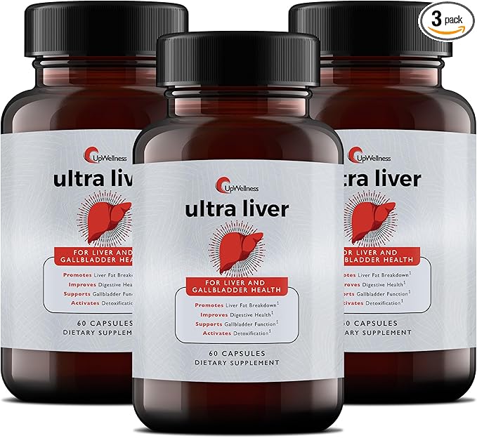 Ultra Liver Supplement for Liver Health and Gallbladder Support - Powered by TMG, NAC Milk Thistle, and More - 60 Capsules - 3 Pack