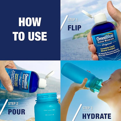 Ocean Minerals Original 8oz 2-Pack | Liquid Magnesium & 70+ Trace Minerals | Natural Remineralization for Muscle Wellness, Deep Sleep, Smooth Digestion, Heart Function | Amazon Exclusive Pack