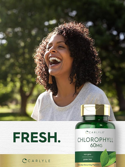 Carlyle Chlorophyll Pills | 90 Capsules | Naturally Occurring Pigment | Chlorophyll Concentrate Supplement | Non-GMO, Gluten Free Complex