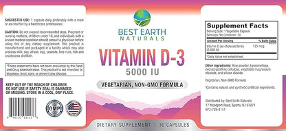 Best Earth Naturals Vitamin D-3 5000 IU
