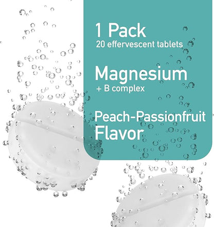 Effervescent Magnesium + B Complex Dietary Supplement, 20 Tablets