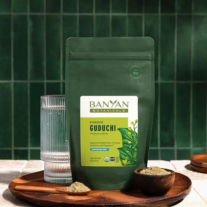 Banyan Botanicals Organic Guduchi Powder – Organic Immune Health Supplement – for Natural Detox, Balanced Digestion & Healthy Skin* – 1/2 lb – Non-GMO Sustainably Sourced Vegan FFL